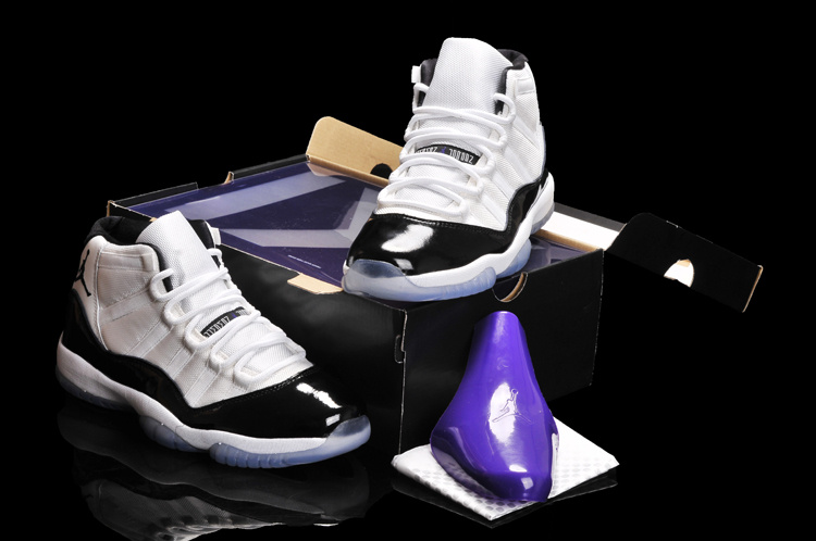 Air Jordan 11 Mens Shoes Aa Black/White/Purple Online